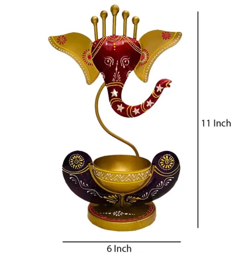 ✨ Intricately Crafted Spiritual Ganesha Tealight Holder – Bring Divine Light & Positivity Home ✨