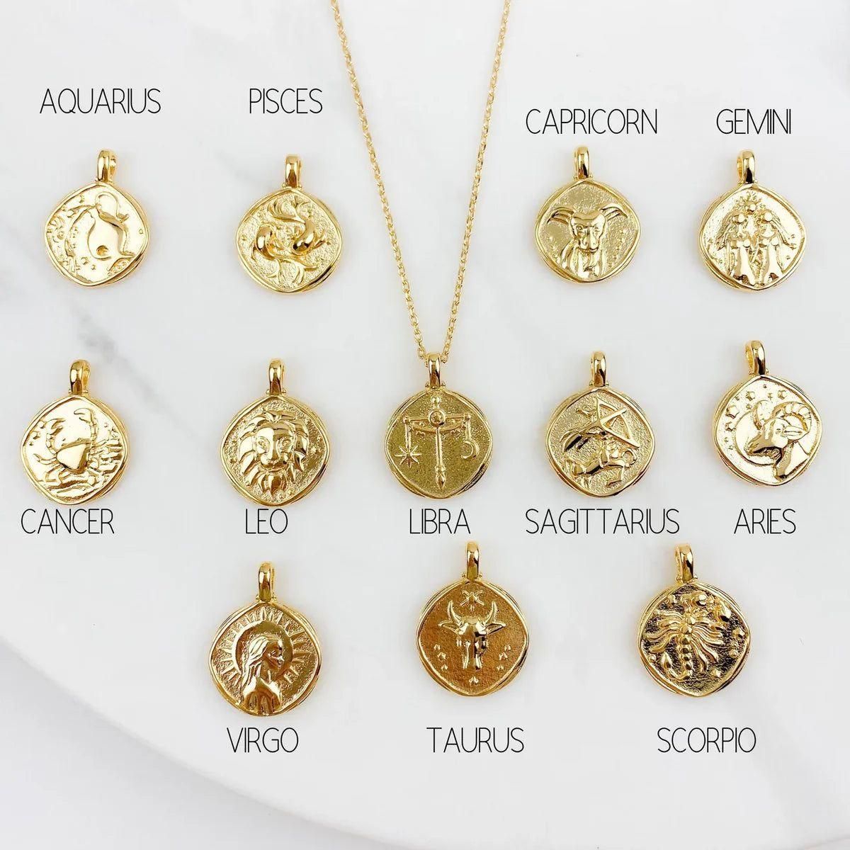 Gold-Plated Zodiac Necklace