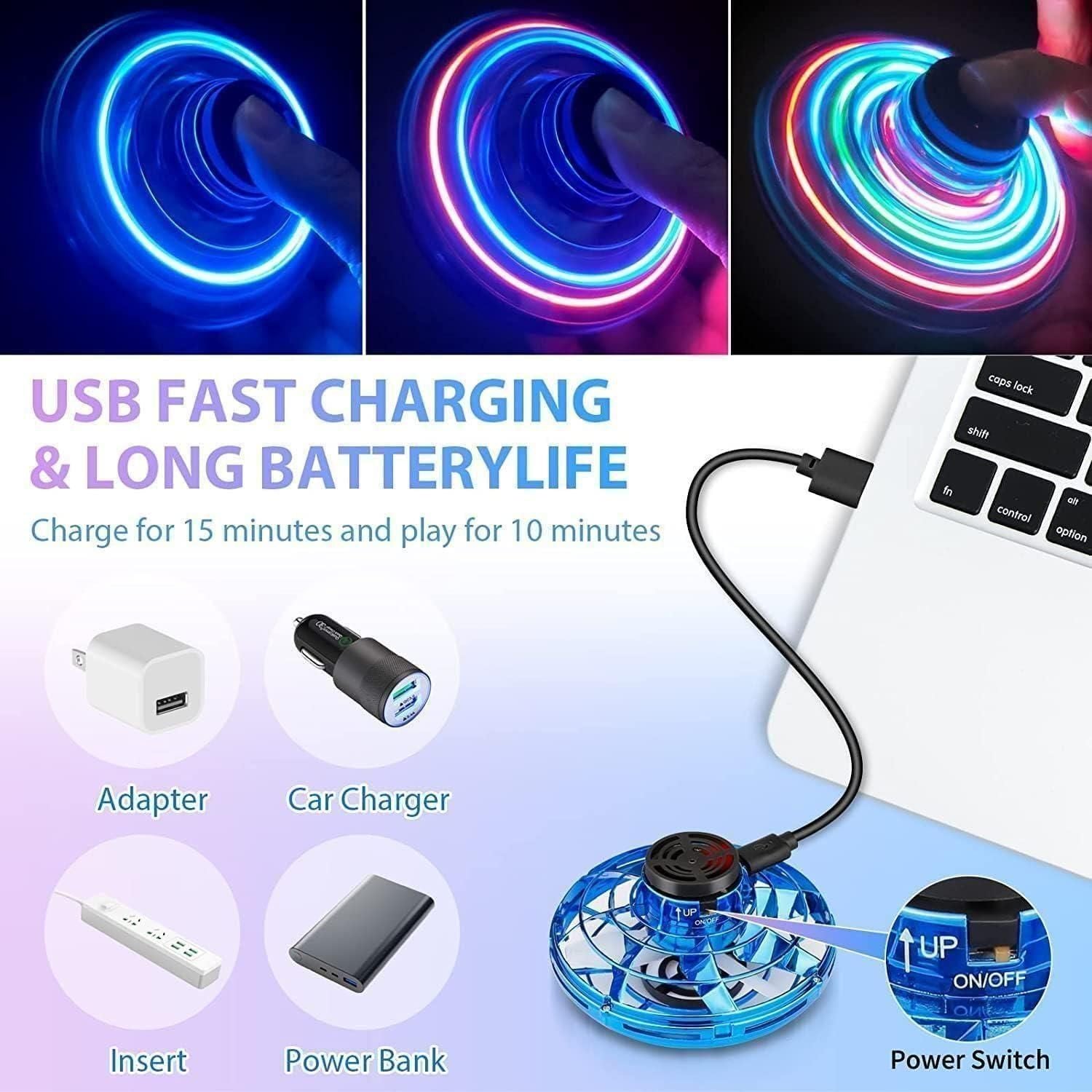 Magic Flying Orb Spinner Toy (Assorted Colors)