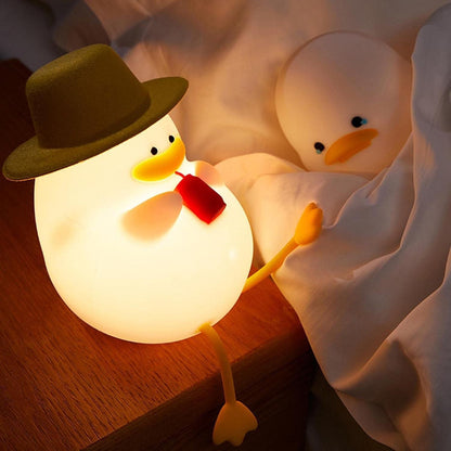 Cute Duck Night Light – Soft Silicone Bedside Lamp for Kids & Home Décor