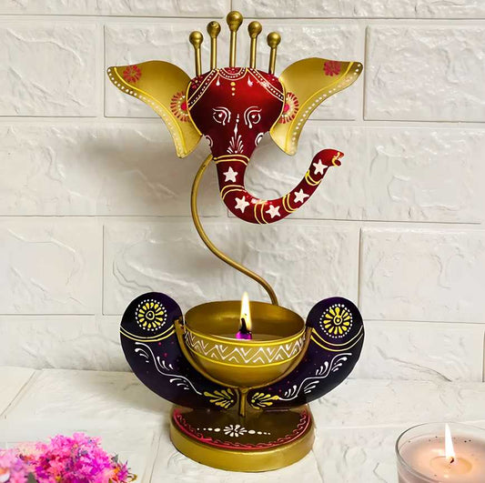 ✨ Intricately Crafted Spiritual Ganesha Tealight Holder – Bring Divine Light & Positivity Home ✨