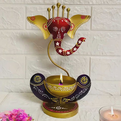 ✨ Intricately Crafted Spiritual Ganesha Tealight Holder – Bring Divine Light & Positivity Home ✨